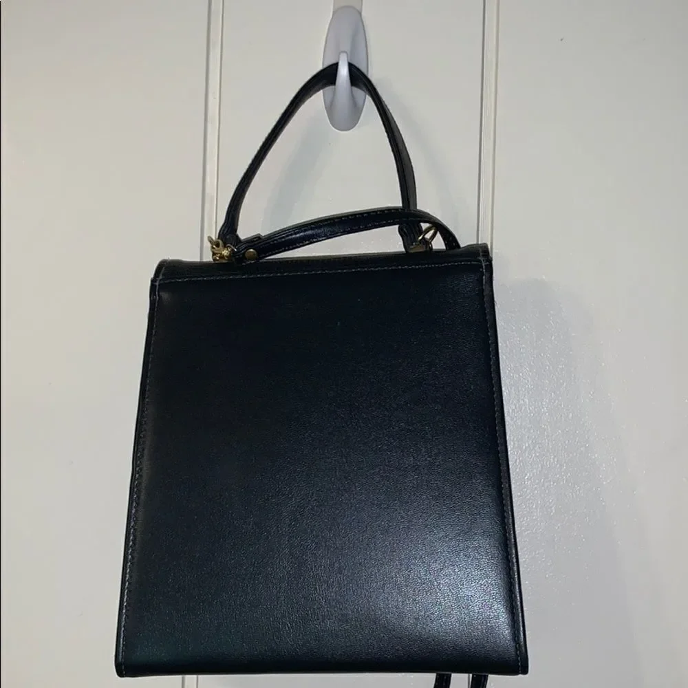 Nwot Vtg navy‎ blue satchel or crossbody purse 👜 - Picture 2 of 7